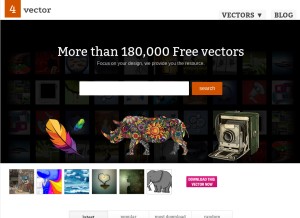 How 4vector.com looks like on a tablet such as an iPad.