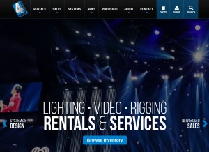 How 4wall.com looks like on a tablet such as an iPad.