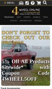 How 4wheelonline.com looks like on a mobile device such as an iPhone.