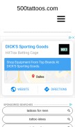 How 500tattoos.com looks like on a mobile device such as an iPhone.