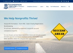 How 501c3.org looks like on a tablet such as an iPad.