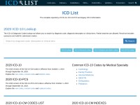 Desktop screenshot for icdlist.com