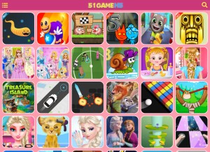 How 51gameh5.com looks like on a tablet such as an iPad.