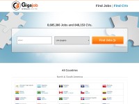 Desktop screenshot for gigajob.com