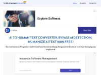 Desktop screenshot for aitohumanconverter.com