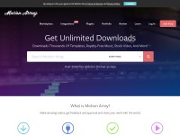 Desktop screenshot for motionarray.com