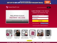 Desktop screenshot for koreanclass101.com