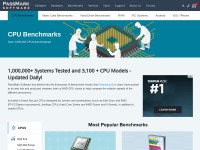 Desktop screenshot for cpubenchmark.net