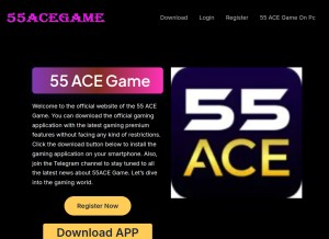 How 55acegame.net looks like on a tablet such as an iPad.