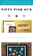 How 55his.com looks like on a mobile device such as an iPhone.