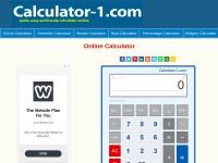 Desktop screenshot for calculator-1.com