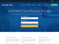 Desktop screenshot for livedrive.com