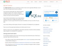 Desktop screenshot for sqlitetutorial.net