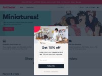 Desktop screenshot for artfinder.com