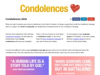 Desktop screenshot for condolencemessages.net