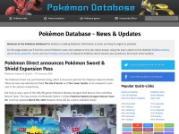 Desktop screenshot for pokemondb.net
