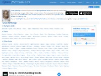 Desktop screenshot for greekmythology.com