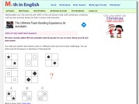 Desktop screenshot for mathinenglish.com