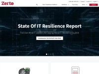 Desktop screenshot for zerto.com