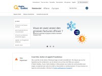 Desktop screenshot for hydroquebec.com