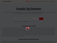 Desktop screenshot for youtubetaggenerator.com