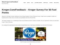 Desktop screenshot for krogercom-feedback.com