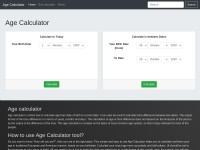 Desktop screenshot for agecalculatortool.com
