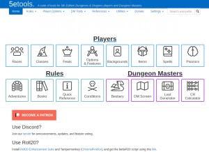 How 5e.tools looks like on a tablet such as an iPad.