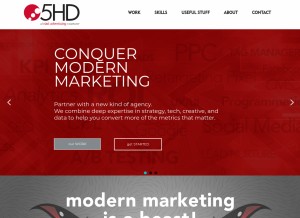 How 5hd.co looks like on a tablet such as an iPad.