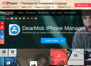 How 5kplayer.com looks like on a tablet such as an iPad.