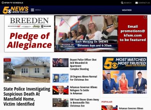 How 5newsonline.com looks like on a tablet such as an iPad.