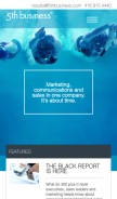 How 5thbusiness.com looks like on a mobile device such as an iPhone.