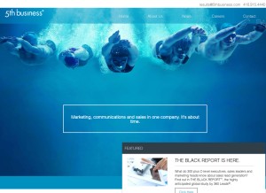 How 5thbusiness.com looks like on a tablet such as an iPad.