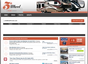 How 5thwheelforums.com looks like on a tablet such as an iPad.