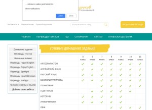 How 5urokov.ru looks like on a tablet such as an iPad.