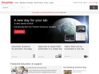Desktop screenshot for thermofisher.com