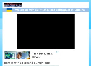 How 60secondburgerrun.com looks like on a tablet such as an iPad.