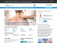 Desktop screenshot for spineuniverse.com