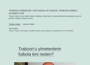 How 61haber.com looks like on a tablet such as an iPad.