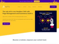 Desktop screenshot for agilitycms.com