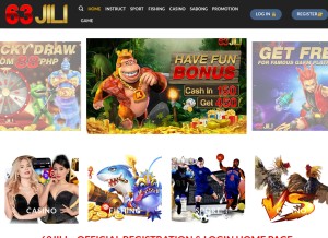 How 63-jilibet.com.ph looks like on a tablet such as an iPad.