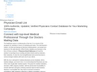 Desktop screenshot for physiciansemaillist.com