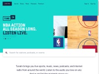 Desktop screenshot for tunein.com