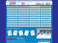 Desktop screenshot for kindergartenworksheets.net