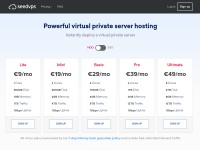 Desktop screenshot for seedvps.com