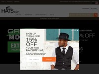 Desktop screenshot for hats.com