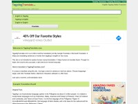 Desktop screenshot for tagalogtranslate.com