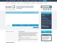 Desktop screenshot for anses.fr