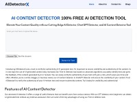 Desktop screenshot for aidetectorx.com