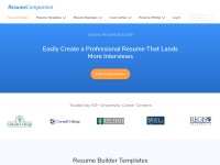 Desktop screenshot for resumecompanion.com